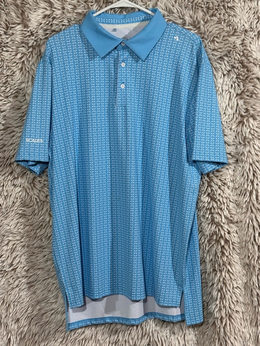 Scales & Aces Light Blue Performance Golf Polo
